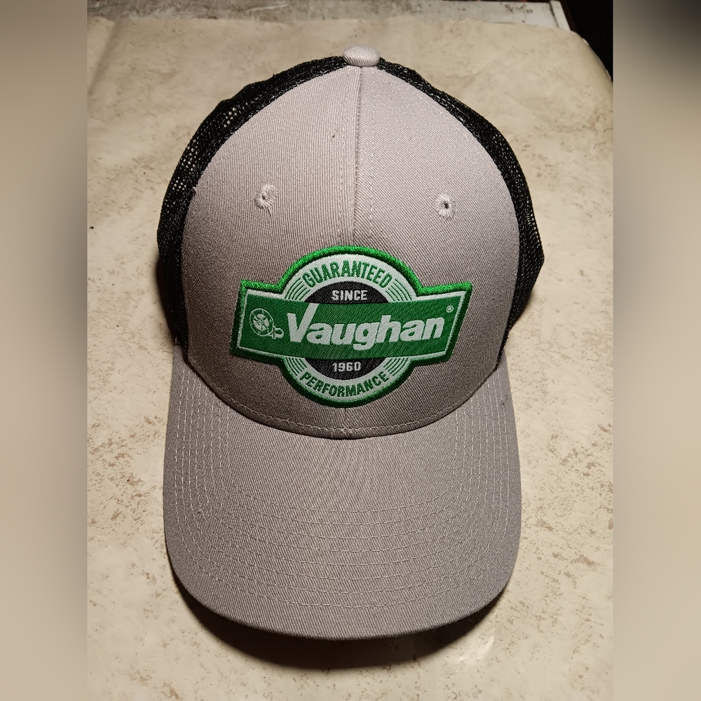Vaughan Gray and Black Cap with Green Logo